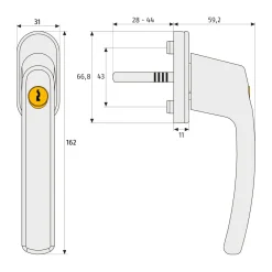 Best Abus Fenstergriff FG210S B/SB