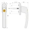 Best Abus Fenstergriff FG210W abschließbar