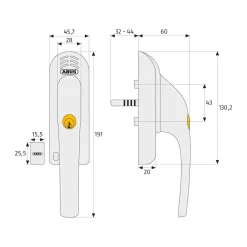 Clearance Abus Fenstergriff mit Alarm FG300A
