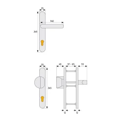 Hot Abus Schmalrahmengarnitur SRG 92 Watt einseitig