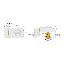 Hot Abus Türzusatzschloss 7010 B