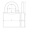 Abus Vorhängeschloss 80TI/40 HB40