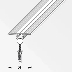 Hot Alfer Übergangsprofil Clipstech-vario 33 mm 0,9m titan