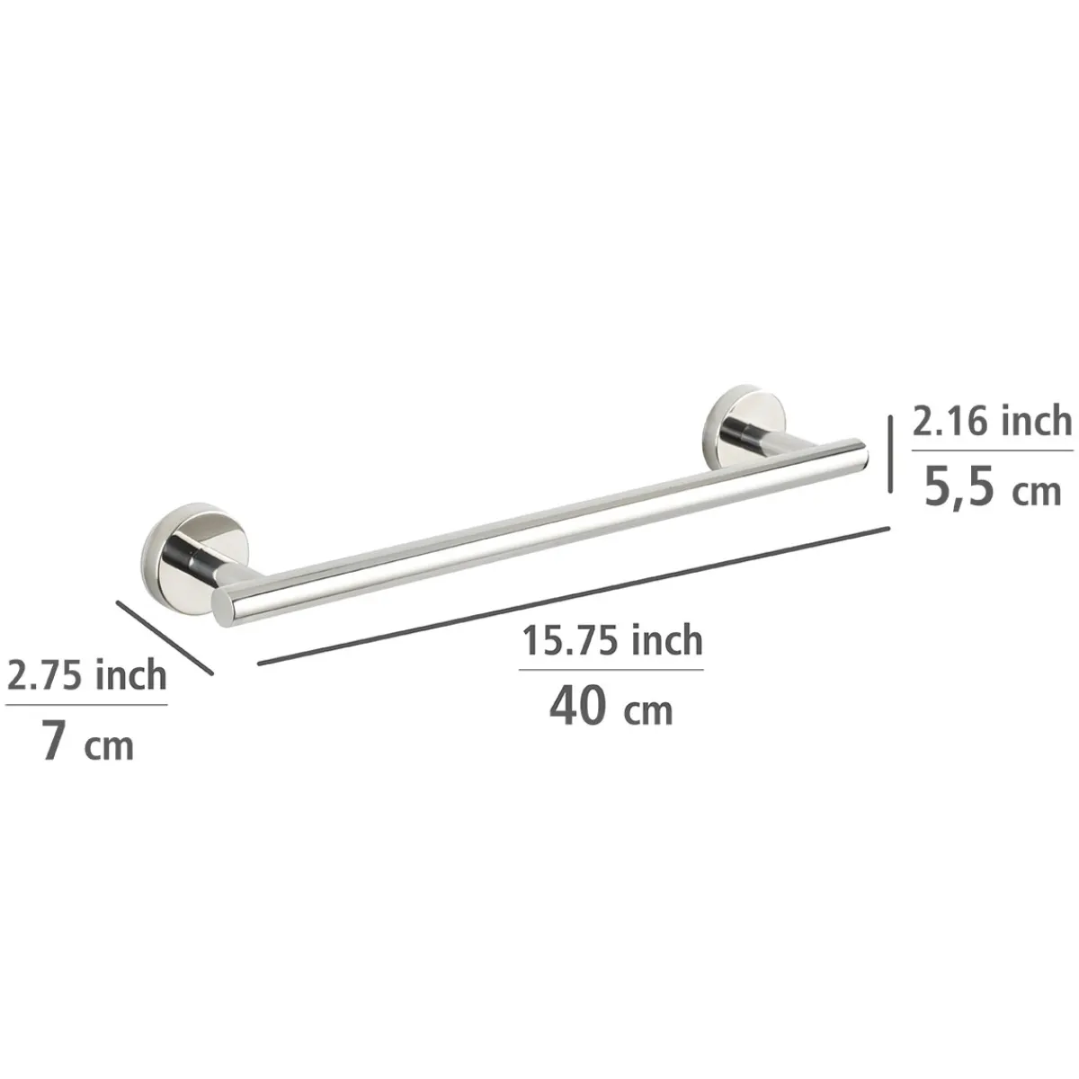 Discount Wenko Badetuchstange 40 cm , Bosio Shine Edel.