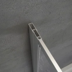 New Schulte Badewannenaufsatz 3-teilig mit Seiten-wand und Deckenstütze 1288x1400mm T750mm