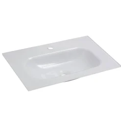 Clearance BADMOBIL Glaswaschtisch 60 x 15 x 43 cm ohne Überlauf weiß