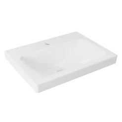 Best BADMOBIL Keramikwaschtisch CRAFT 49 x 5 x 37 cm ohne Überlauf weiß