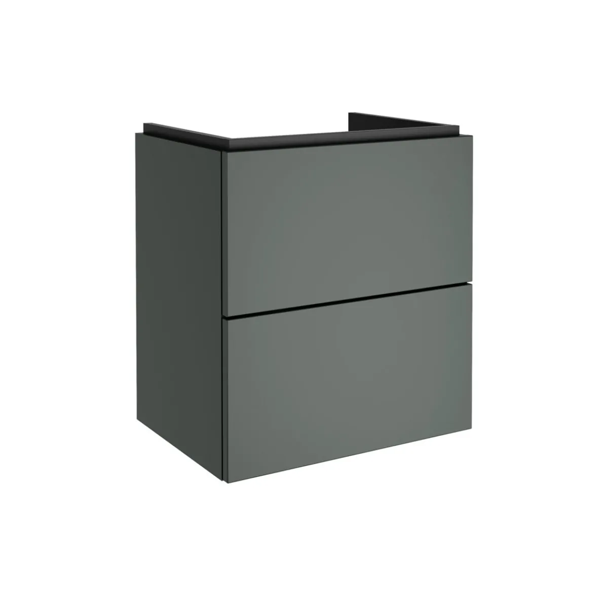 Clearance BADMOBIL Waschtischunterschrank CRAFT 49 x 54 x 36 cm 2 Schubladen mit Push-To-Open grün-matt