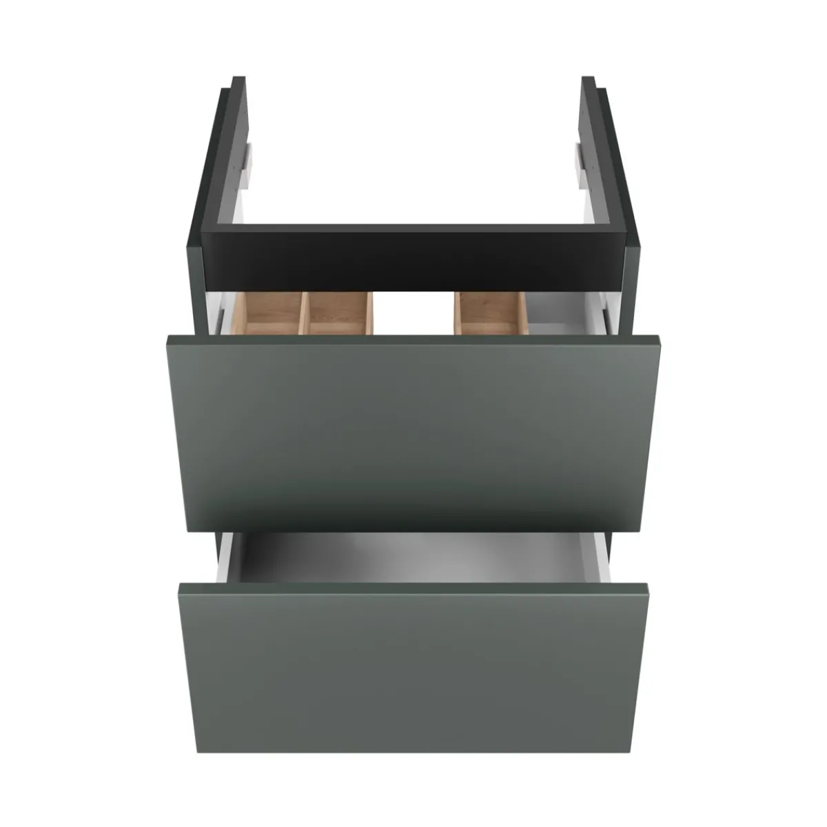 Clearance BADMOBIL Waschtischunterschrank CRAFT 49 x 54 x 36 cm 2 Schubladen mit Push-To-Open grün-matt
