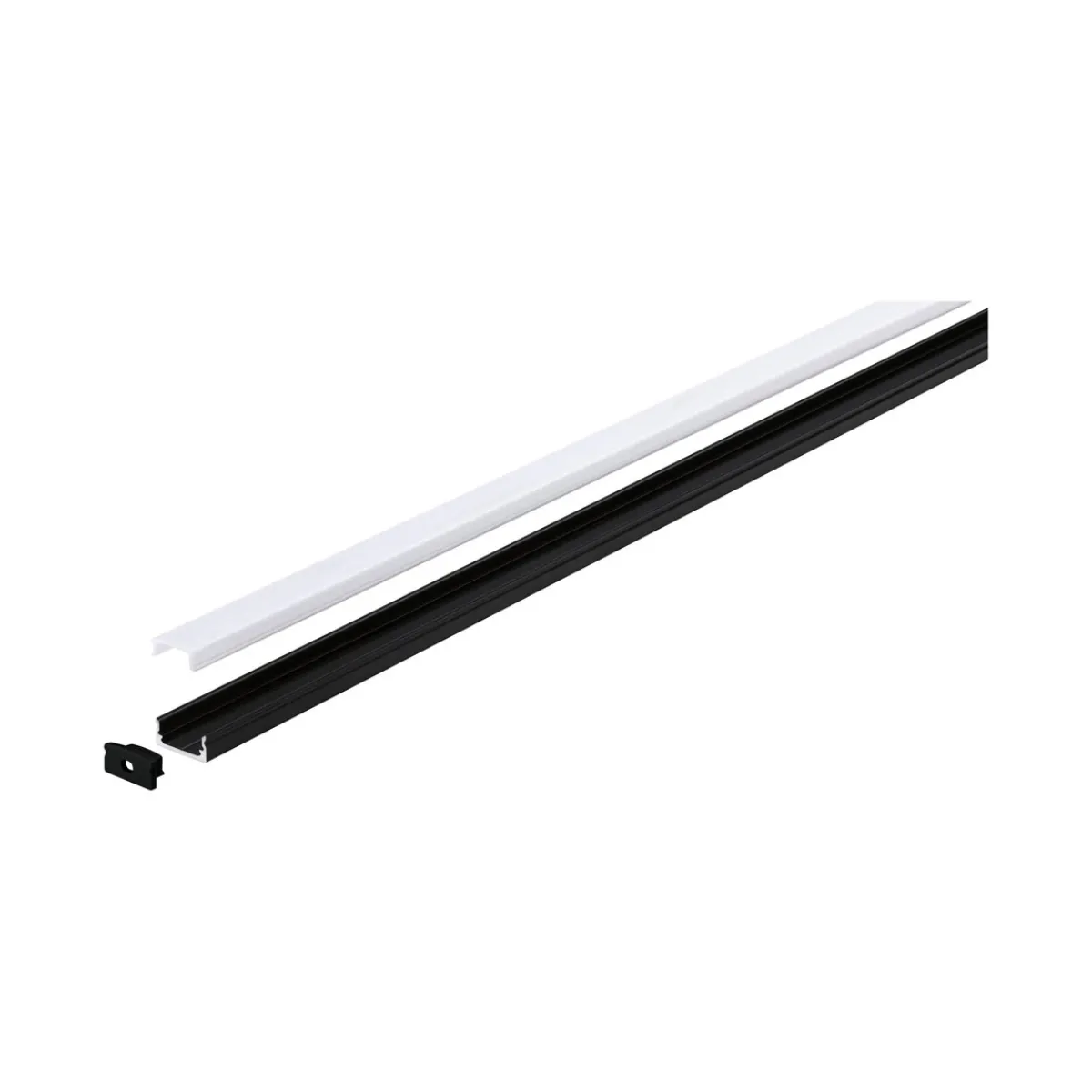 Outlet Paulmann Base Profil mit weissem Diffusor 2 mschwarz eloxiert/weiss Alu/Kunststoff