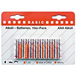 Outlet Basic Alkaline-Batterien AAA 1,5V 10er-Pack
