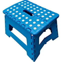 Best Basic Klapphocker 25 x 28 x 23 cm blau mit Tragegriff
