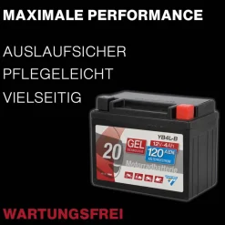 Hot Batterie GEL YB4L-B 4Ah 120 A
