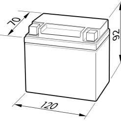 Hot Batterie GEL YB4L-B 4Ah 120 A