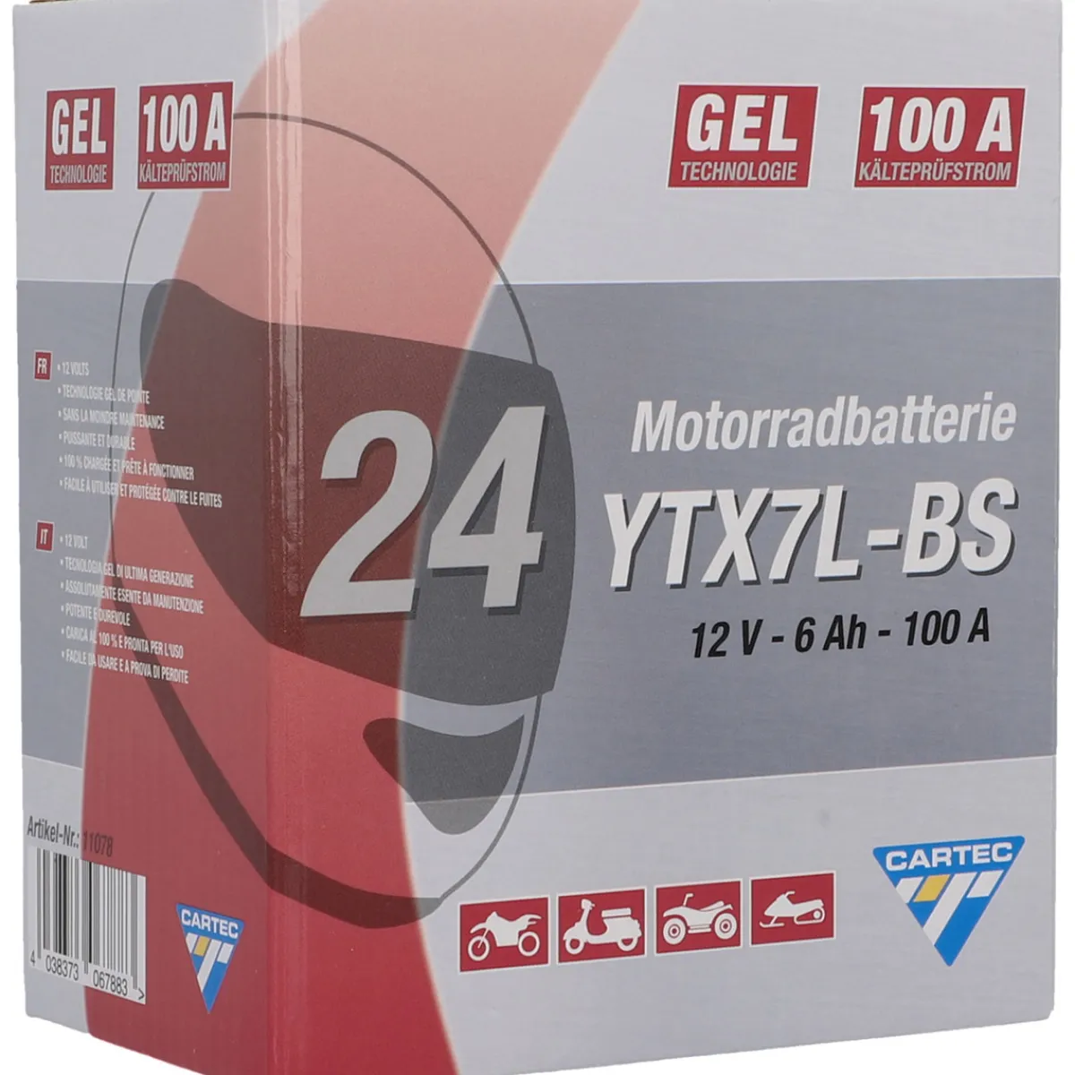 Hot Batterie GEL YTX7L-BS 7Ah 160A