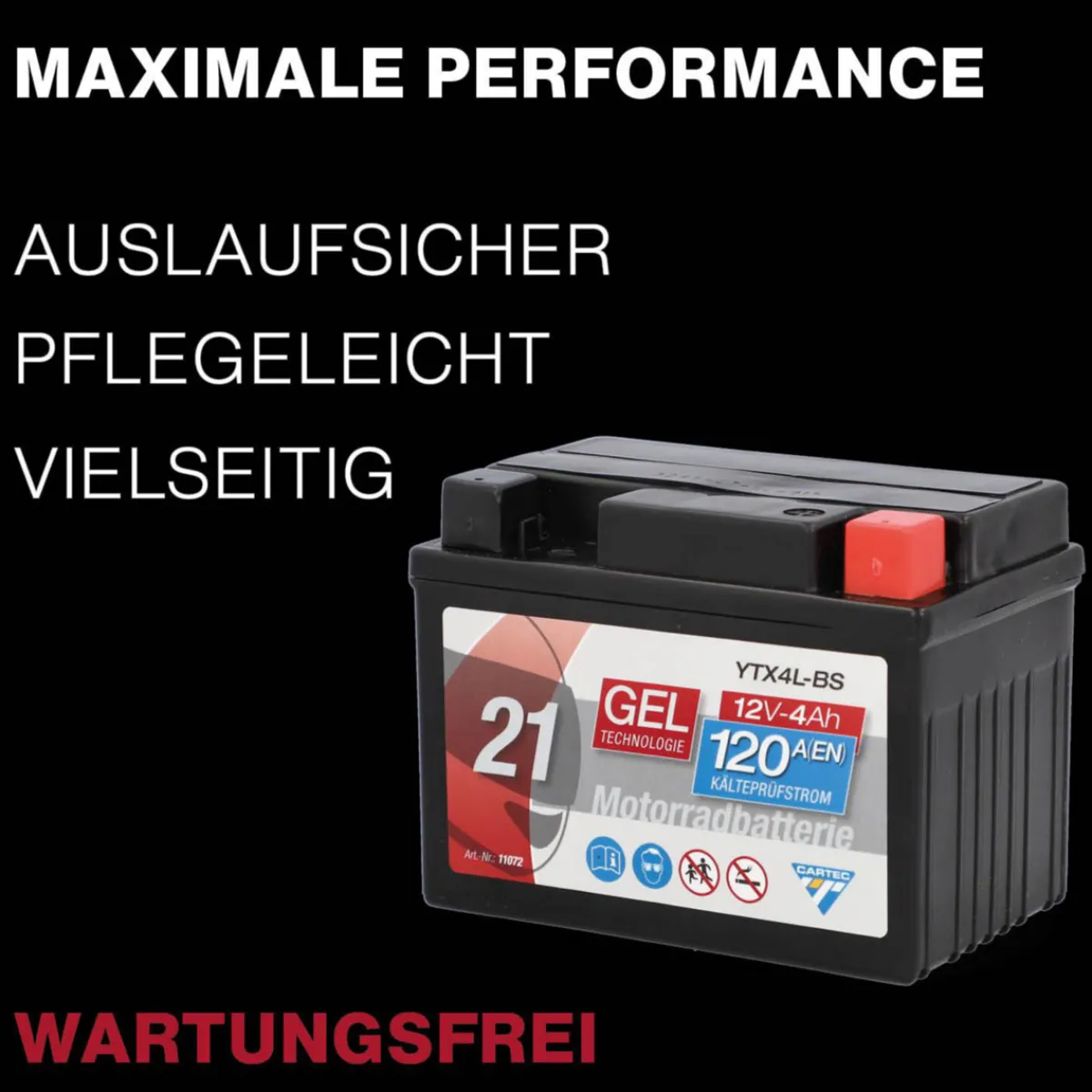 Sale Batterie GEL YTX4L-BS 4Ah 120A