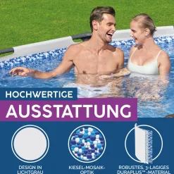 Outlet Bestway Steel Pro Max Frame-Pool-Set mit Filterpumpe Durchmesser 366 x 100 cm grau