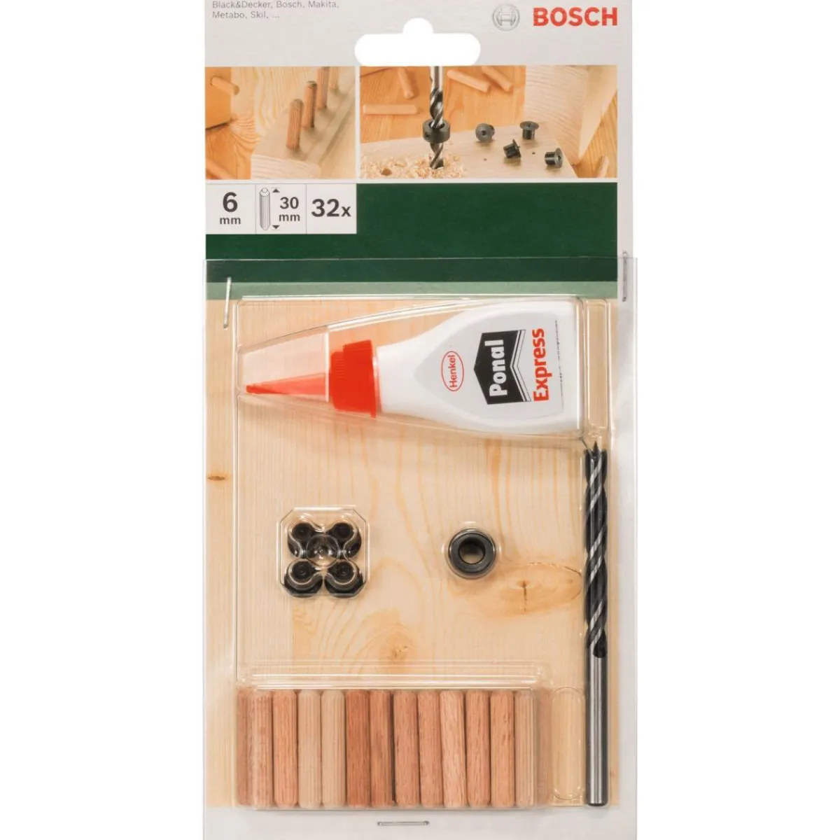 Hot Bosch DIY Dübelset 6 x 30 mm 32- teilig