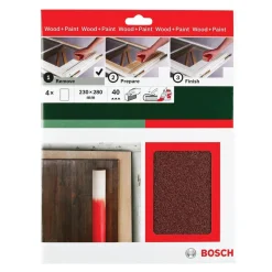 Best Bosch DIY Handschleif-Set 230 x 2 mm 2xK60KK 6- teilig rot