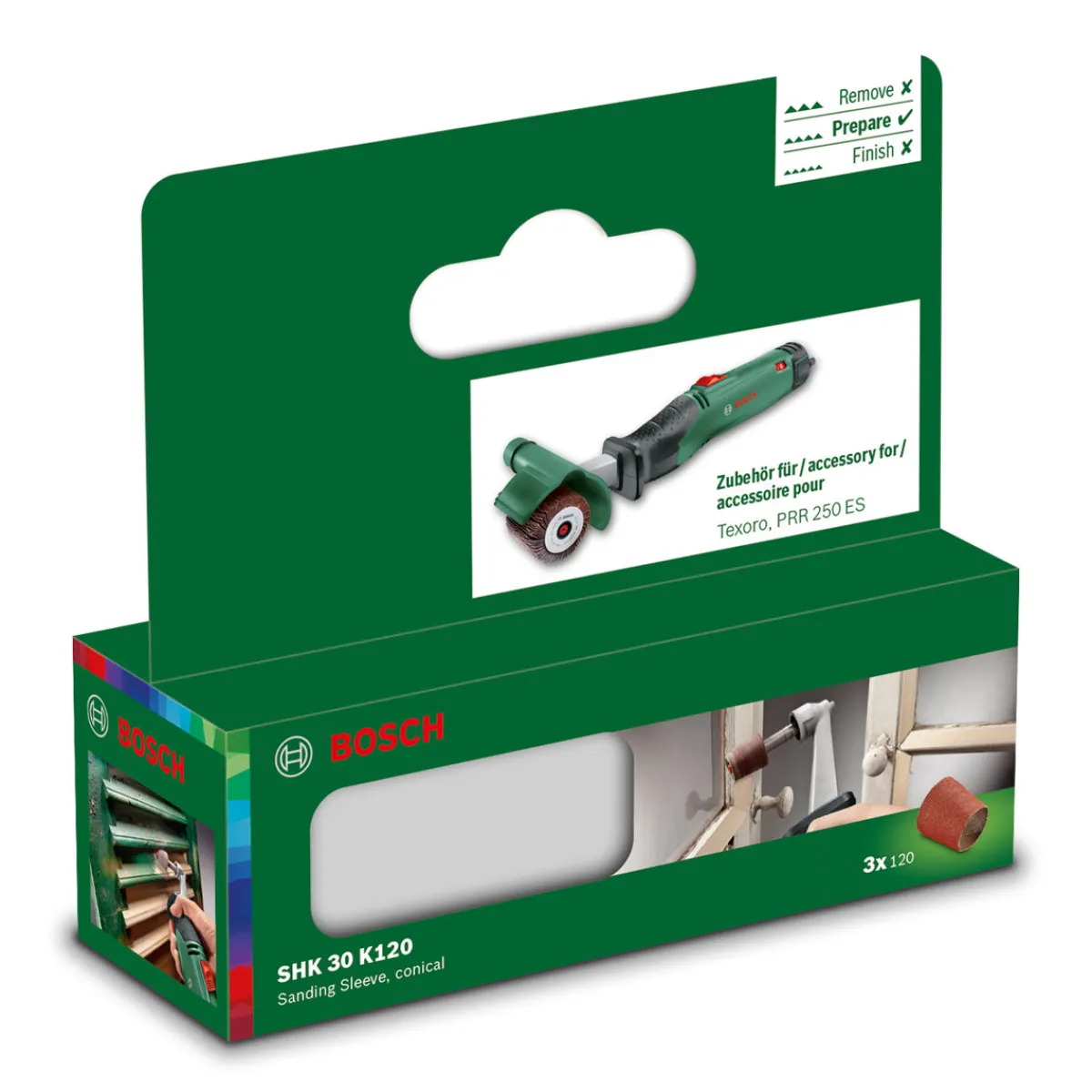 New Bosch Konische Schleifrolle SHK 30 K120