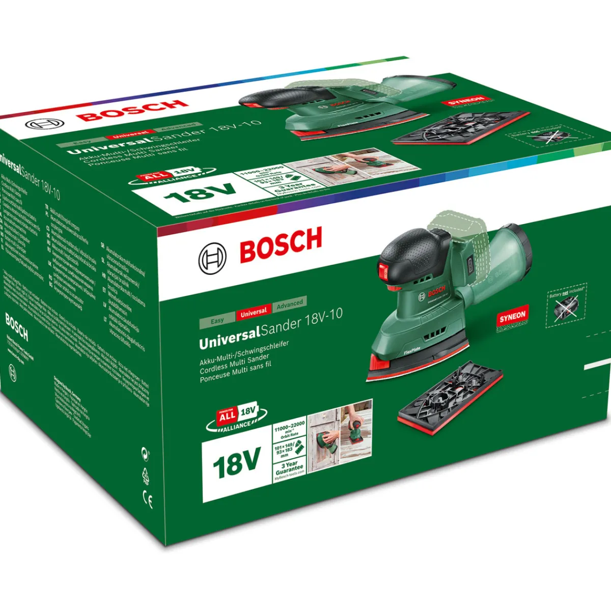 Outlet Bosch Multischleifer UniversalSander 18V-10