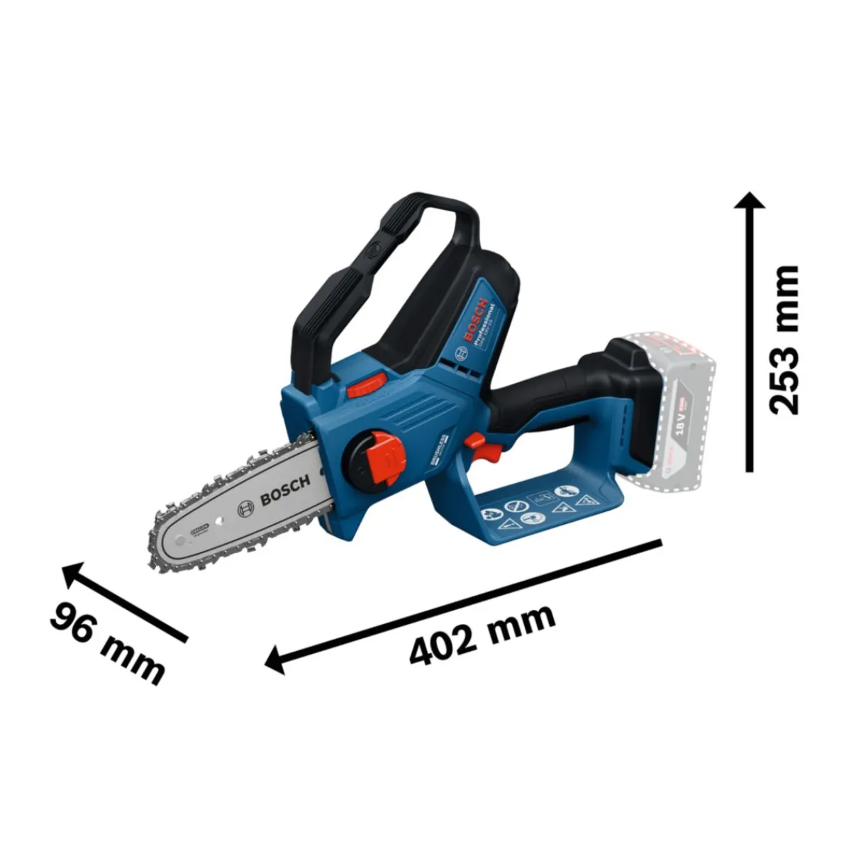 New Bosch Professional Akku-Astsäge GKE 18V-15