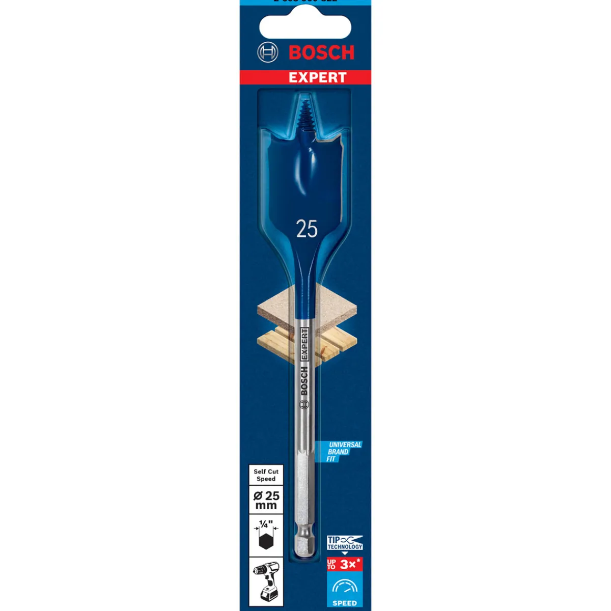 Bosch Professional Expert SelfCut Speed Flachfräsbohrer 25 x 152 mm