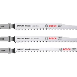 Best Bosch Professional Expert Wood 2-side clean Stichsägeblatt-Set 3- teilig T308B/BO