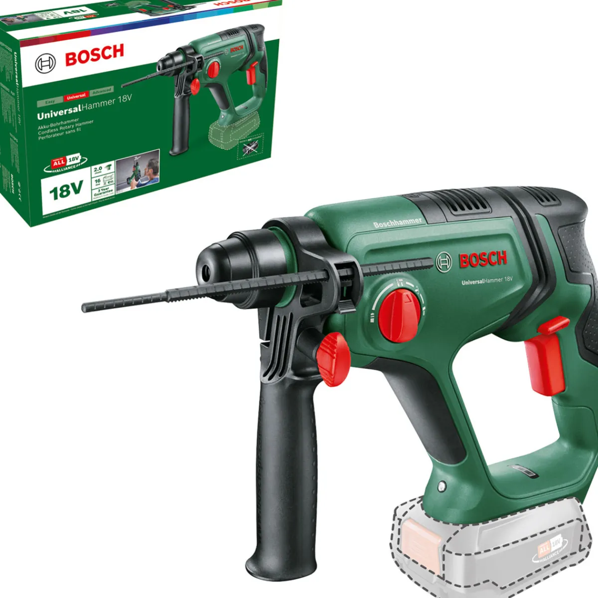 Best Bosch Universal Akku-Hammer 18V ohne Akku