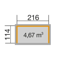 New Weka Brennholzlager 663 B, Groesse 1 260x130cm