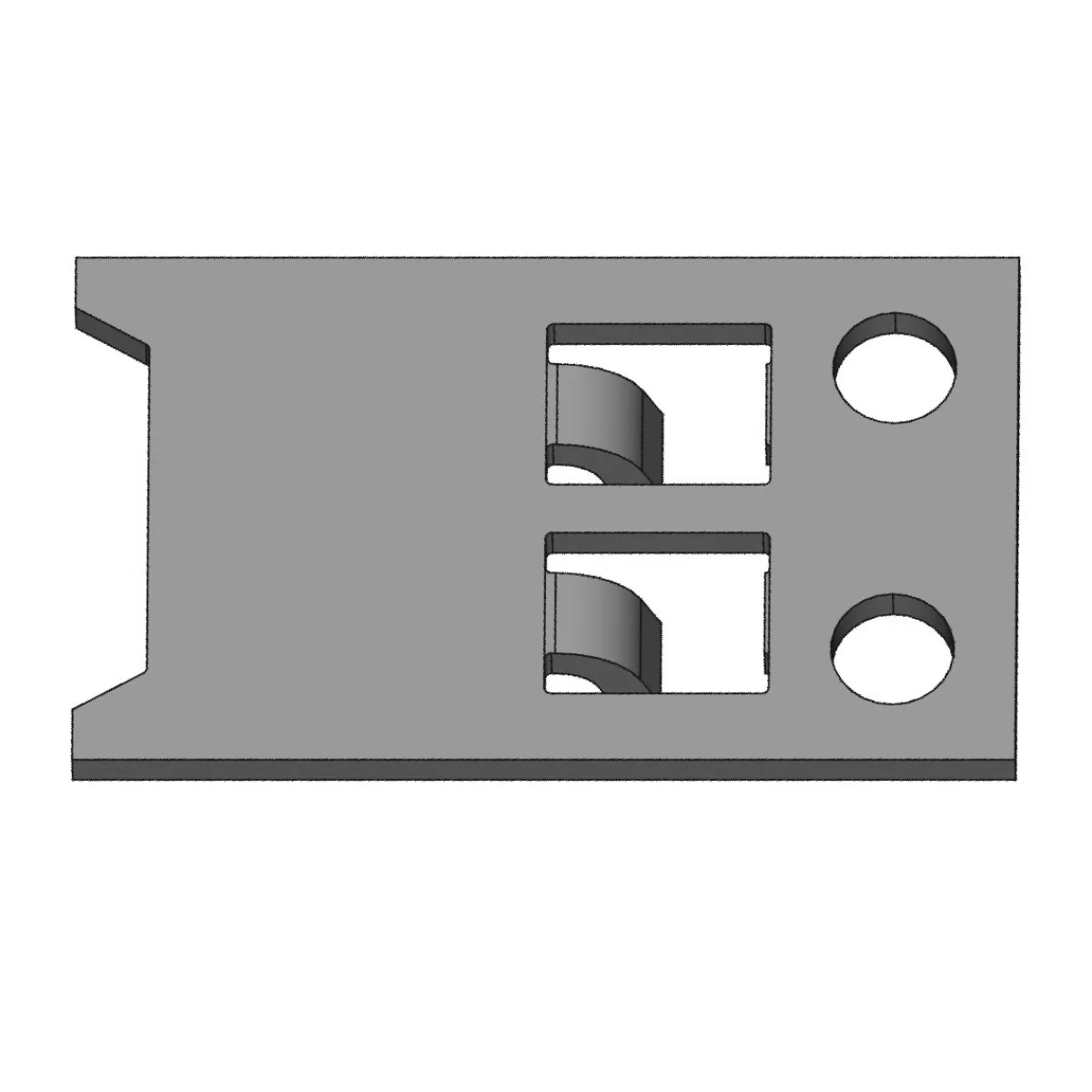 New BRIGX Winkel Aluminium 40 x 20 x 596 mm