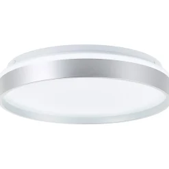 Brilliant Deckenleuchte Britt 33cm silber/weiß 22W 2300lm stufenlos dimmbar