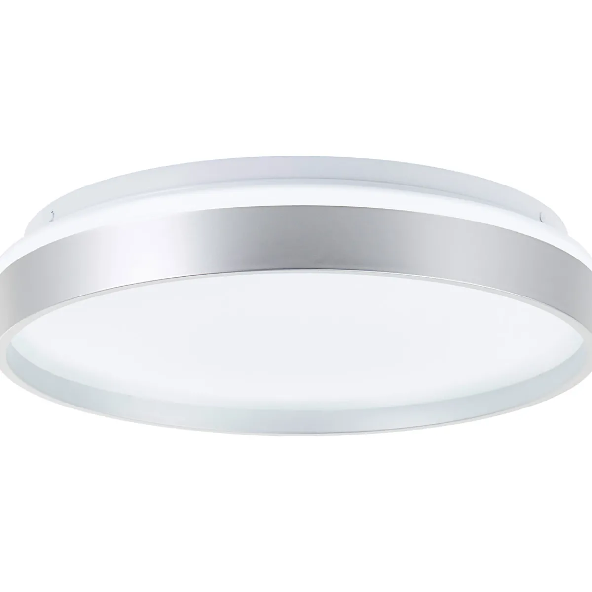 Brilliant Deckenleuchte Britt 33cm silber/weiß 22W 2300lm stufenlos dimmbar