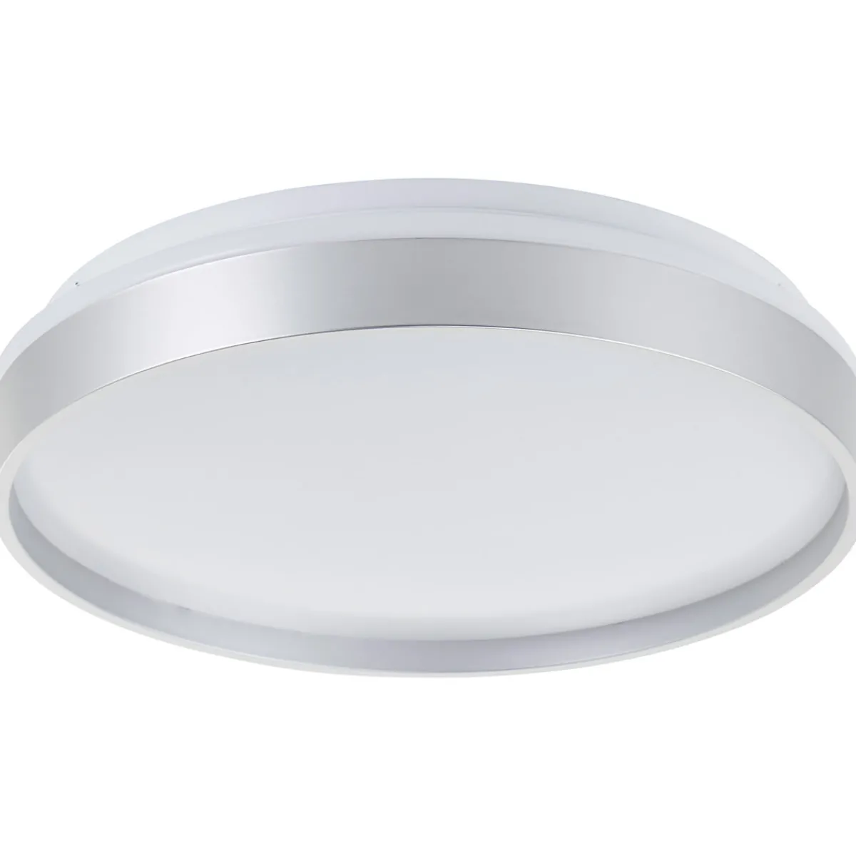 Brilliant Deckenleuchte Britt 33cm silber/weiß 22W 2300lm stufenlos dimmbar