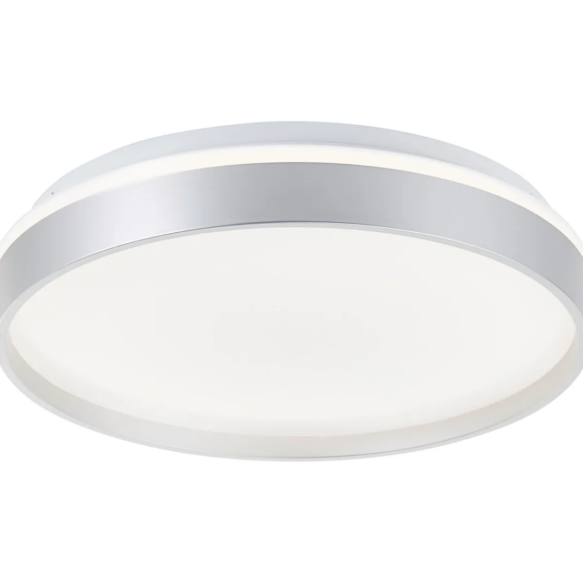 Brilliant Deckenleuchte Britt 33cm silber/weiß 22W 2300lm stufenlos dimmbar
