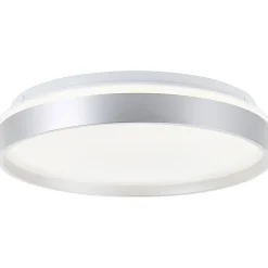 Brilliant Deckenleuchte Britt 33cm silber/weiß 22W 2300lm stufenlos dimmbar