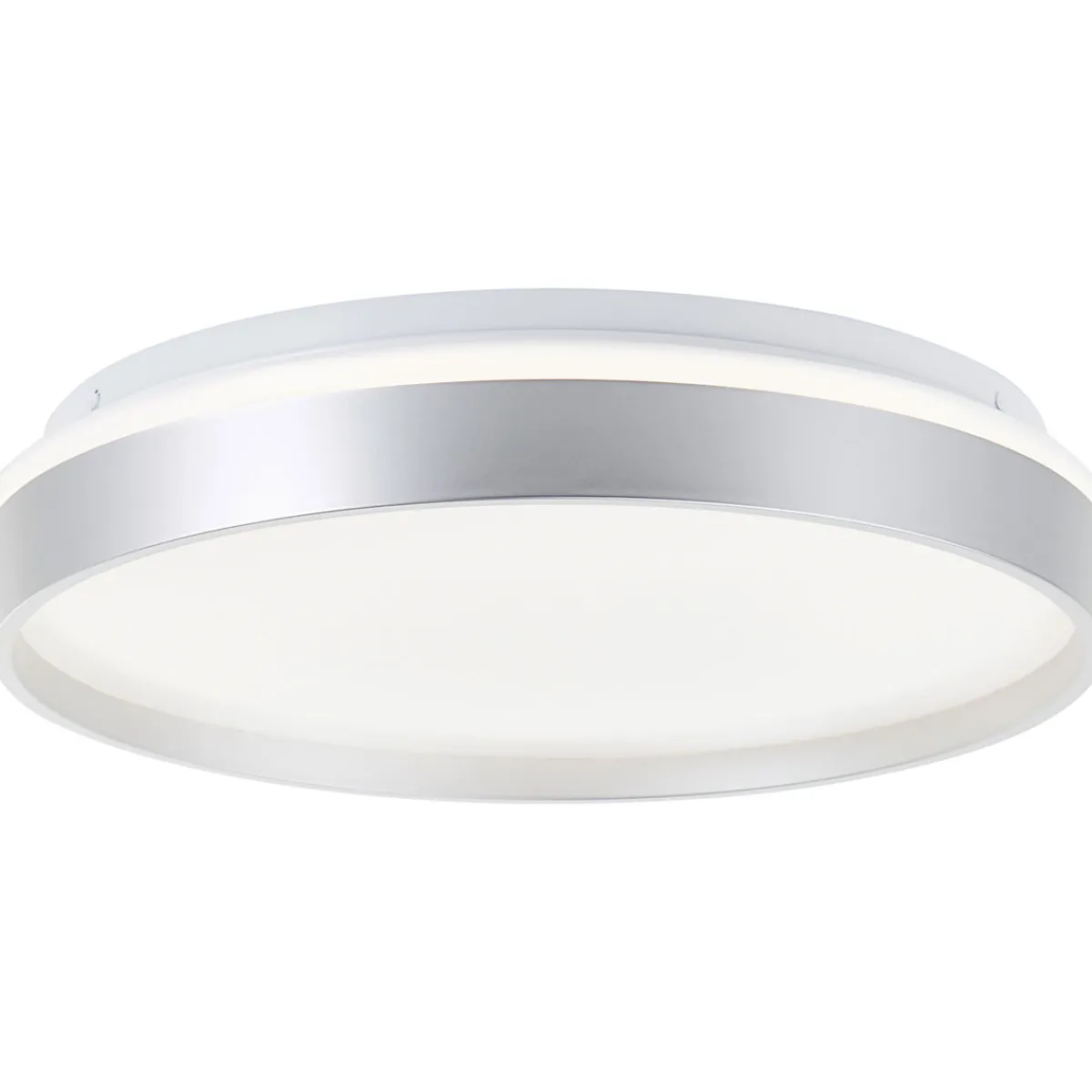 Brilliant Deckenleuchte Britt 33cm silber/weiß 22W 2300lm stufenlos dimmbar