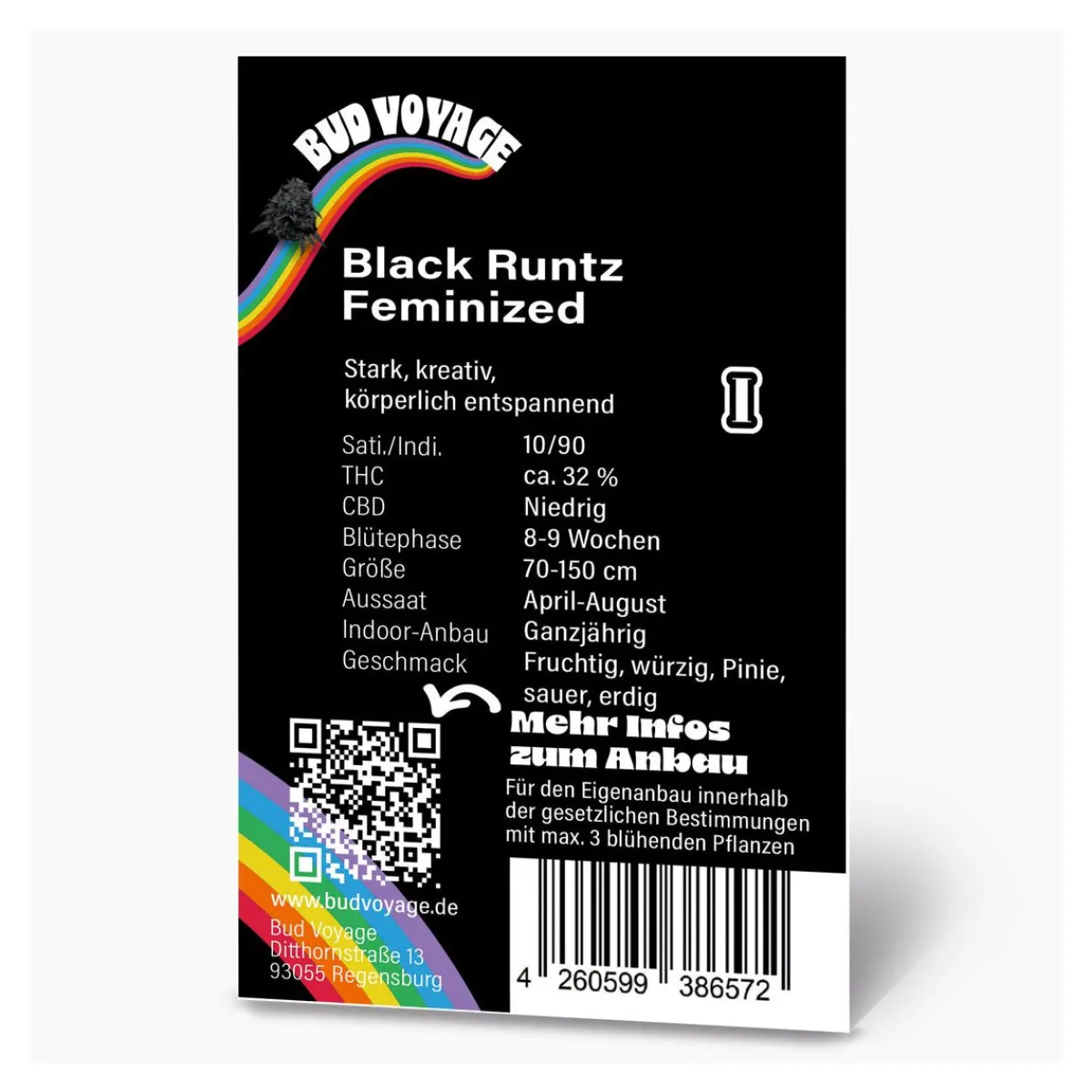 Clearance Bud Voyage Hanfsamen Black Runtz Feminisiert