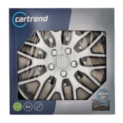 Cartrend Radzierblende Eco 15 Zoll silver/schwarz