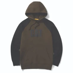 CAT Colorblock Hooded Sweatshirt army moss-black Gr. L