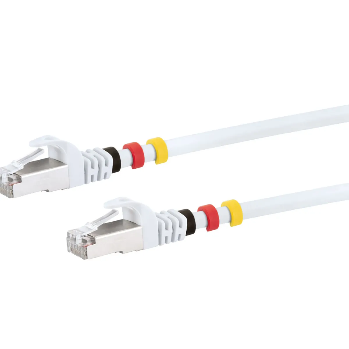 Clearance Schwaiger CAT7 Netzwerkkabel S/FTP 3Farbclips 15mweiss