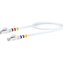 New Schwaiger CAT7 Netzwerkkabel S/FTP 3Farbclips 0,5mweiss