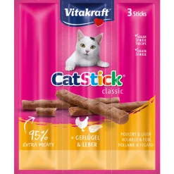 New Vitakraft Cat-Stick mini Geflügel und Leber 3 Stück