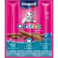 Clearance Vitakraft Cat Stick mini Scholle und Omega3 3 Stück