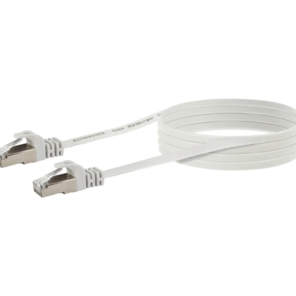 Clearance Schwaiger CAT6 U/FTP Netzwerk Flachkabel 5,0 mweiss
