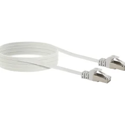 Clearance Schwaiger CAT6 U/FTP Netzwerk Flachkabel 5,0 mweiss