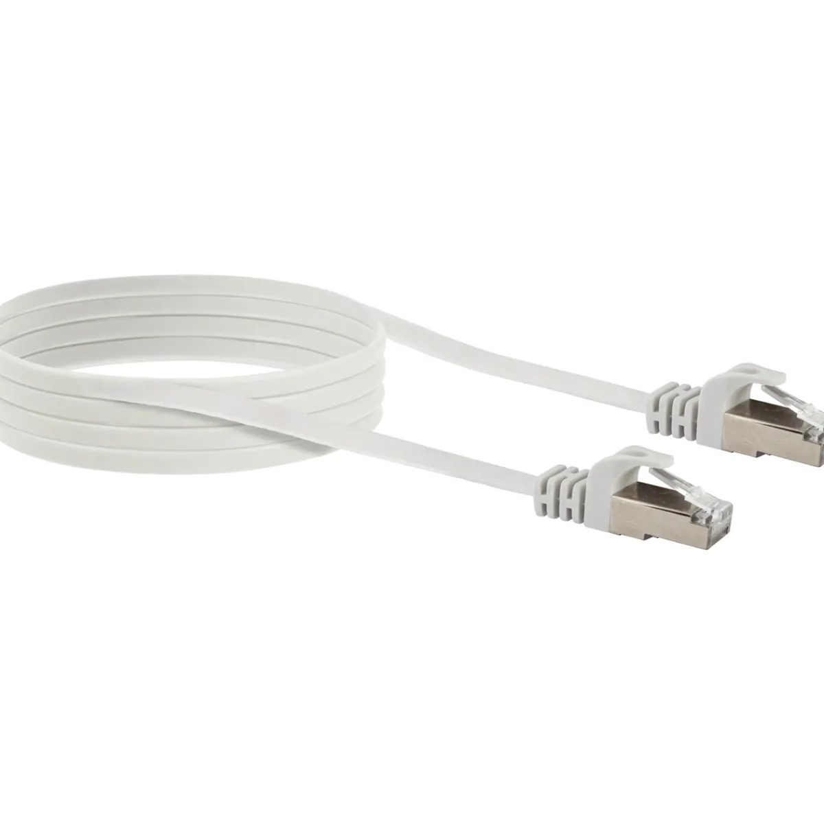 Clearance Schwaiger CAT6 U/FTP Netzwerk Flachkabel 5,0 mweiss