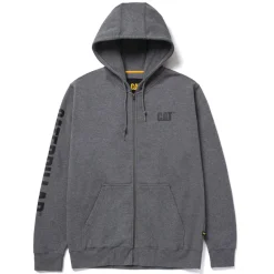 Outlet CAT Zip Hoodie Banner Gr. XL dunkelgrau