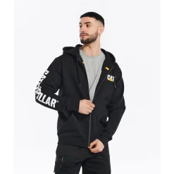 New CAT Zip Hoodie Banner Gr. 2XL schwarz