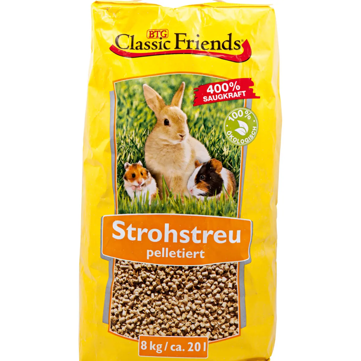 Outlet Classic Friends Strohstreu 8kg/ca.20lpelletiert